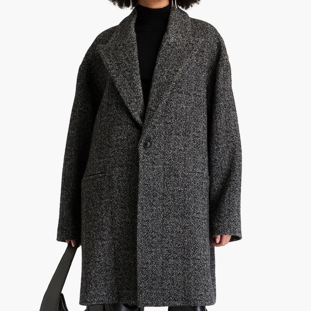 Nili Lotan Vincent herringbone wool coat blazer jacket XS S